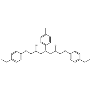3,3'-(p-Tolylazanediyl)bis(1-(4-methoxyphenoxy)propan-2-ol) Structure