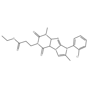 ethyl 3-[8-(2-chlorophenyl)-1,7-dimethyl-2,4-dioxo-1H,2H,3H,4H,8H-imidazo[1,2-g]purin-3-yl]propanoate Structure