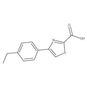 4-(4-Ethyl-phenyl)-thiazole-2-carboxylic acid结构式