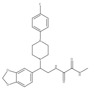 N1-(2-(benzo[d][1,3]dioxol-5-yl)-2-(4-(4-fluorophenyl)piperazin-1-yl)ethyl)-N2-methyloxalamide结构式