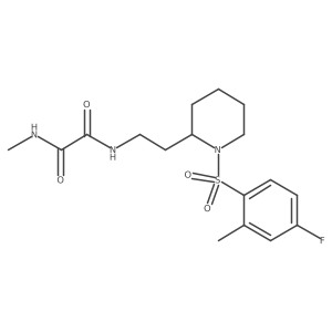 N'-[2-[1-(4-fluoro-2-methylphenyl)sulfonyl-2-piperidinyl]ethyl]-N-methyloxamide Structure