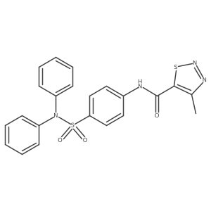 N-[4-(diphenylsulfamoyl)phenyl]-4-methyl-1,2,3-thiadiazole-5-carboxamide结构式