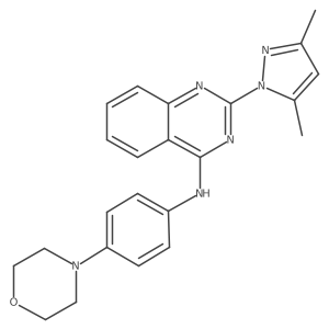 [2-(3,5-Dimethyl-pyrazol-1-yl)-quinazolin-4-yl]-(4-morpholin-4-yl-phenyl)-amine Structure
