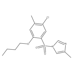 1-(2-butoxy-5-chloro-4-methylbenzenesulfonyl)-4-methyl-1H-imidazole Structure
