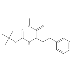 methyl (2S)-2-{[(tert-butoxy)carbonyl]amino}-4-phenylbutanoate结构式