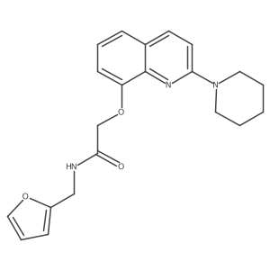 N-[(furan-2-yl)methyl]-2-{[2-(piperidin-1-yl)quinolin-8-yl]oxy}acetamide结构式