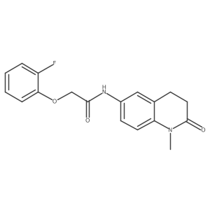 2-(2-fluorophenoxy)-N-(1-methyl-2-oxo-1,2,3,4-tetrahydroquinolin-6-yl)acetamide结构式