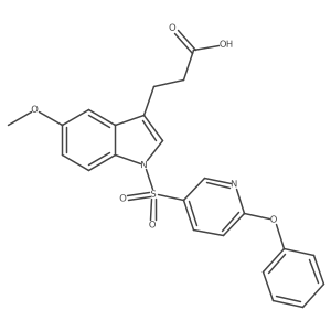 3-[5-Methoxy-1-(6-phenoxy-pyridine-3-sulfonyl)-1h-indol-3-yl]-propionic acid Structure