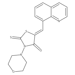 3-Morpholin-4-yl-5-(8-quinolylmethylene)-2-thioxo-1,3-thiazolidin-4-one结构式