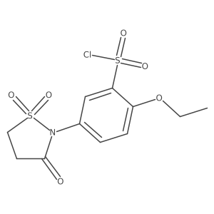 2-Ethoxy-5-(1,1,3-trioxo-1$l^{6},2-thiazolidin-2-yl)benzene-1-sulfonyl chloride结构式