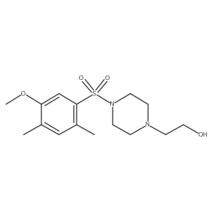 2-(4-((5-Methoxy-2,4-dimethylphenyl)sulfonyl)piperazin-1-yl)ethanol结构式