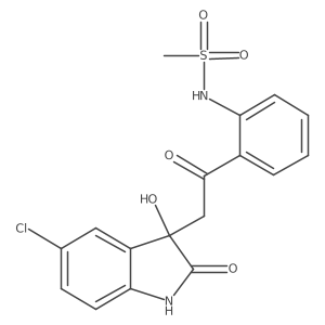 N-(2-(2-(5-chloro-3-hydroxy-2-oxoindolin-3-yl)acetyl)phenyl)methanesulfonamide Structure