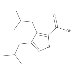 3,4-Diisobutylthiophene-2-carboxylic acid结构式
