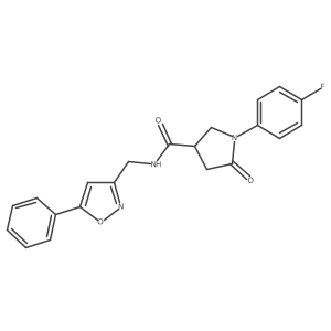 1-(4-fluorophenyl)-5-oxo-N-((5-phenylisoxazol-3-yl)methyl)pyrrolidine-3-carboxamide Structure