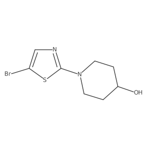 1-(5-Bromothiazol-2-YL)piperidin-4-OL结构式