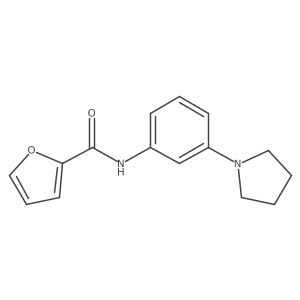 N-[3-(1-pyrrolidinyl)phenyl]-2-furamide Structure