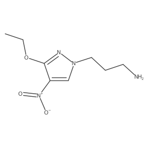 3-(3-ethoxy-4-nitro-1H-pyrazol-1-yl)propan-1-amine结构式