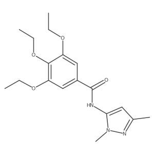 N-(1,3-dimethyl-1H-pyrazol-5-yl)-3,4,5-triethoxybenzamide Structure