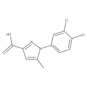 1-(3,4-dichlorophenyl)-5-methyl-1H-pyrazole-3-carboxylic acid结构式