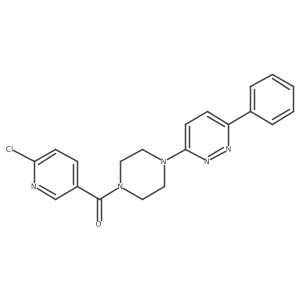 (6-Chloropyridin-3-yl)(4-(6-phenylpyridazin-3-yl)piperazin-1-yl)methanone结构式