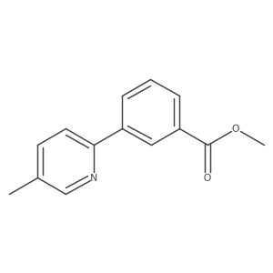 Methyl 3-(5-methylpyridin-2-yl)benzoate结构式