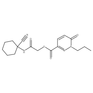 [(1-Cyanocyclohexyl)carbamoyl]methyl 6-oxo-1-propyl-1,6-dihydropyridazine-3-carboxylate结构式