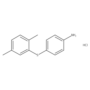 4-[(2,5-Dimethylphenyl)sulfanyl]aniline hydrochloride结构式