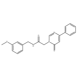 N-[(3-methoxyphenyl)methyl]-2-(6-oxo-4-phenyl-1,6-dihydropyrimidin-1-yl)acetamide Structure