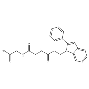 N-[3-(2-phenyl-1H-indol-1-yl)propanoyl]glycylglycine结构式