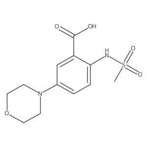 2-[(Methylsulfonyl)amino]-5-morpholinobenzoic acid结构式