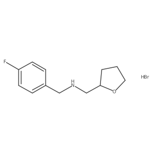 (4-Fluoro-benzyl)-(tetrahydro-furan-2-ylmethyl)-amine hydrobromide Structure