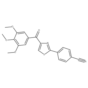 4-[4-(3,4,5-Trimethoxybenzoyl)-2-thiazolyl]benzonitrile结构式