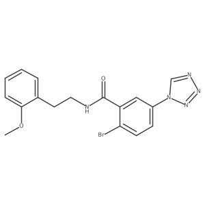 2-bromo-N-[2-(2-methoxyphenyl)ethyl]-5-(1H-tetrazol-1-yl)benzamide Structure