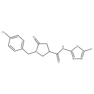 1-(4-chlorobenzyl)-N-(5-methyl-1,3,4-thiadiazol-2-yl)-5-oxopyrrolidine-3-carboxamide Structure