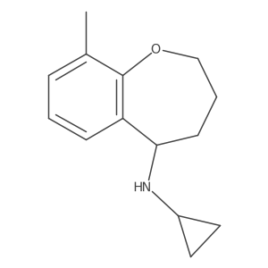 N-cyclopropyl-9-methyl-2,3,4,5-tetrahydro-1-benzoxepin-5-amine结构式