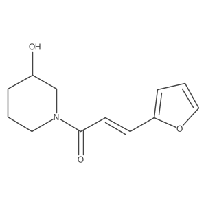 (2E)-3-(furan-2-yl)-1-(3-hydroxypiperidin-1-yl)prop-2-en-1-one结构式