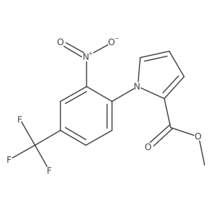 1-(2-Nitro-4-trifluoromethyl-phenyl)-1H-pyrrole-2-carboxylic acid methyl ester Structure