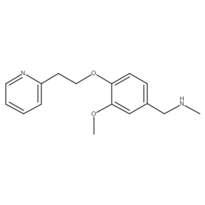 3-Methoxy-N-methyl-4-[2-(2-pyridinyl)ethoxy]benzenemethanamine结构式