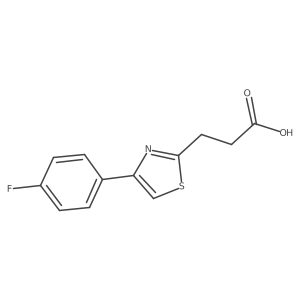 3-[4-(4-Fluorophenyl)-1,3-thiazol-2-yl]propanoic acid结构式
