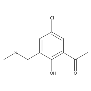 1-(5-Chloro-2-hydroxy-3-((methylthio)methyl)phenyl)ethan-1-one Structure