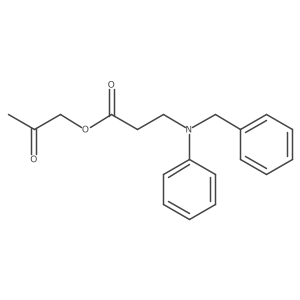 N-Phenyl-N-(phenylmethyl)-I(2)-alanine 2-oxopropyl ester Structure