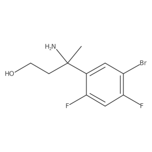 (3S)-3-amino-3-(5-bromo-2,4-difluorophenyl)butan-1-ol结构式