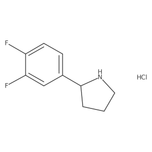 2-(3,4-Difluorophenyl)pyrrolidine hydrochloride Structure
