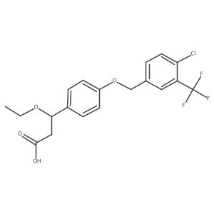 3-[4-[[4-Chloro-3-(trifluoromethyl)phenyl]methoxy]phenyl]-3-ethoxypropanoic acid Structure
