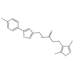 3-(3,5-dimethylisoxazol-4-yl)-N-((5-(4-fluorophenyl)isoxazol-3-yl)methyl)propanamide Structure