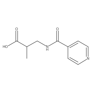 3-(Isonicotinamido)-2-methylpropanoic acid Structure
