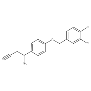 (I(2)R)-I(2)-Amino-4-[(3,4-dichlorophenyl)methoxy]benzenepropanenitrile结构式