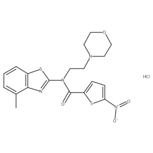 N-(4-methylbenzo[d]thiazol-2-yl)-N-(2-morpholinoethyl)-5-nitrothiophene-2-carboxamide hydrochloride Structure