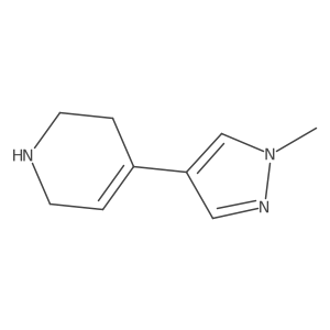 4-(1-methyl-1H-pyrazol-4-yl)-1,2,3,6-tetrahydropyridine结构式