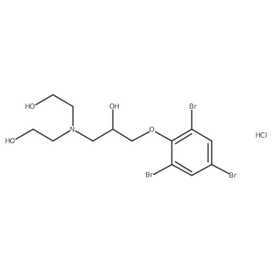 1-[Bis(2-hydroxyethyl)amino]-3-(2,4,6-tribromophenoxy)propan-2-OL hydrochloride结构式